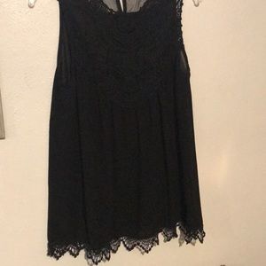 Black Lace Sleeveless Top